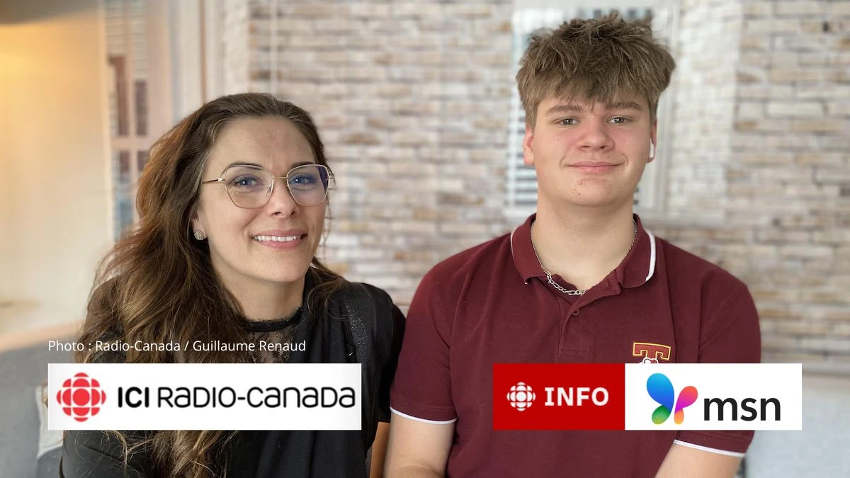 Élisabeth Nadeau et Ok8 Daigle utilisent l'application « Move Then Play » à la maison. MSN