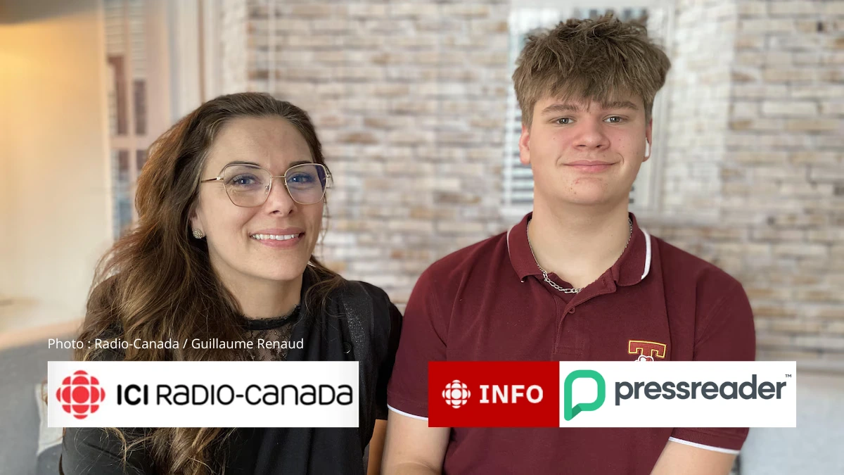 Élisabeth Nadeau et Ok8 Daigle utilisent l'application « Move Then Play » à la maison. Pressreader
