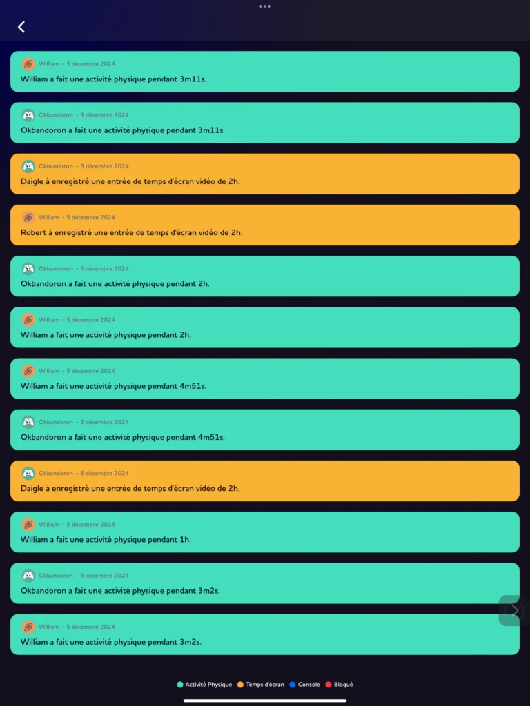 page de notifications move then play